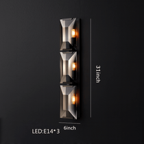 buyBrookhill 3-Light Crystal Wall Sconce — Black - Morsale