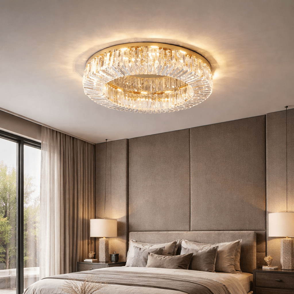 buyGio Crystal Flush Mount Chandelier - Morsale Main image