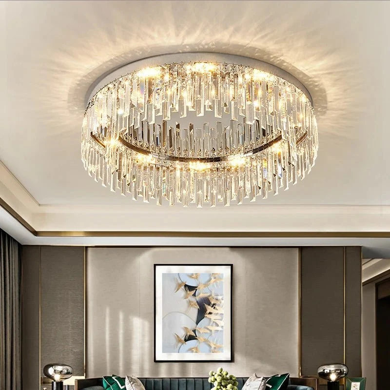 buyGio Clear Crystal Flush Mount Ceiling Light - Morsale