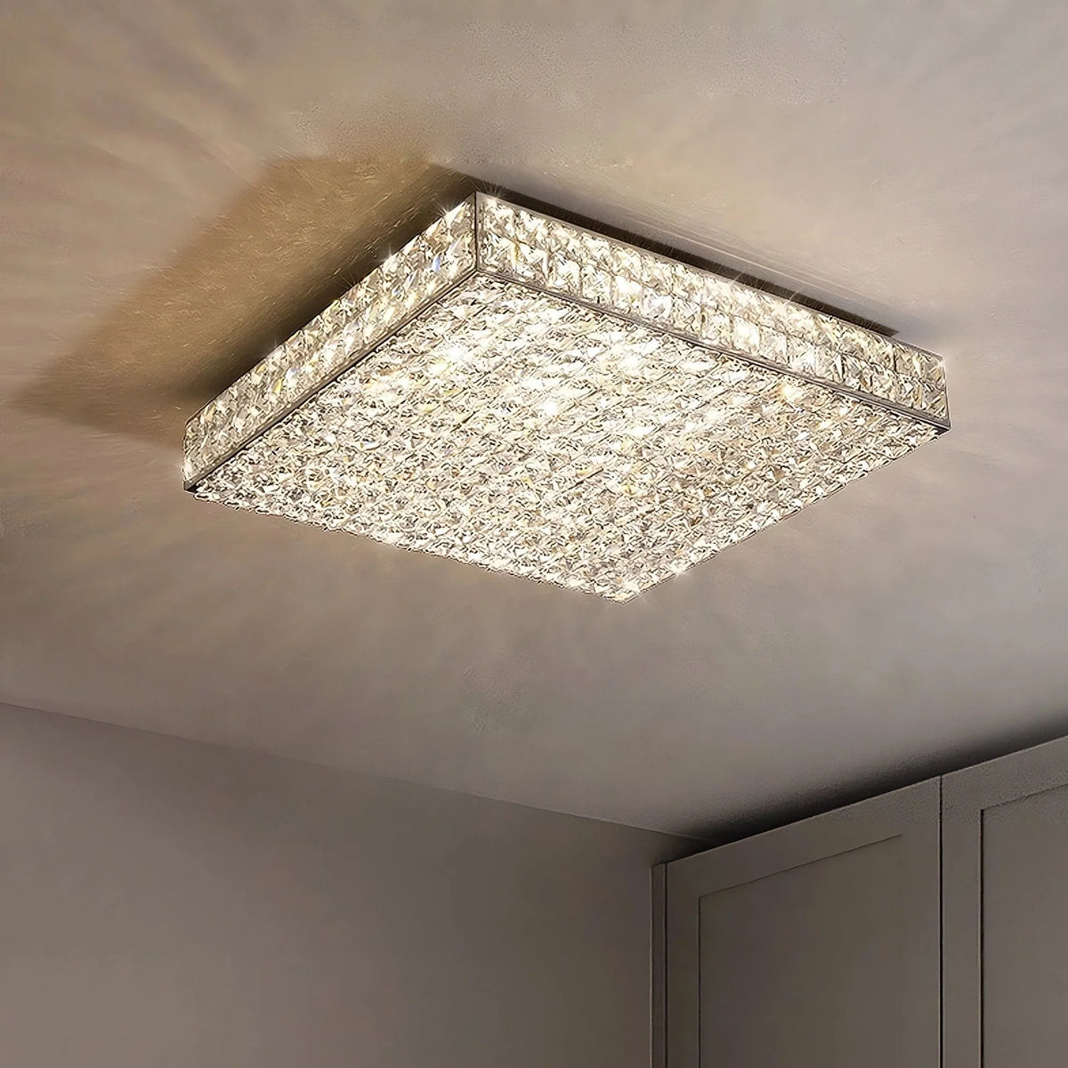 buyGlasbury Crystal Flush Mount - Morsale