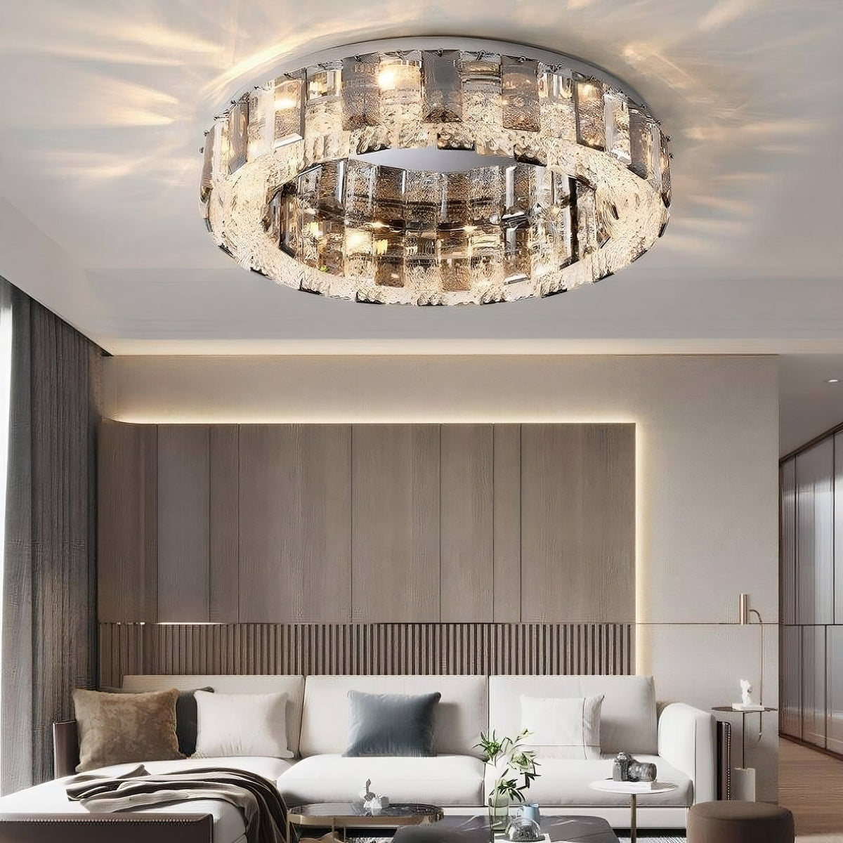 buyLancia Crystal Flush Mount - Morsale