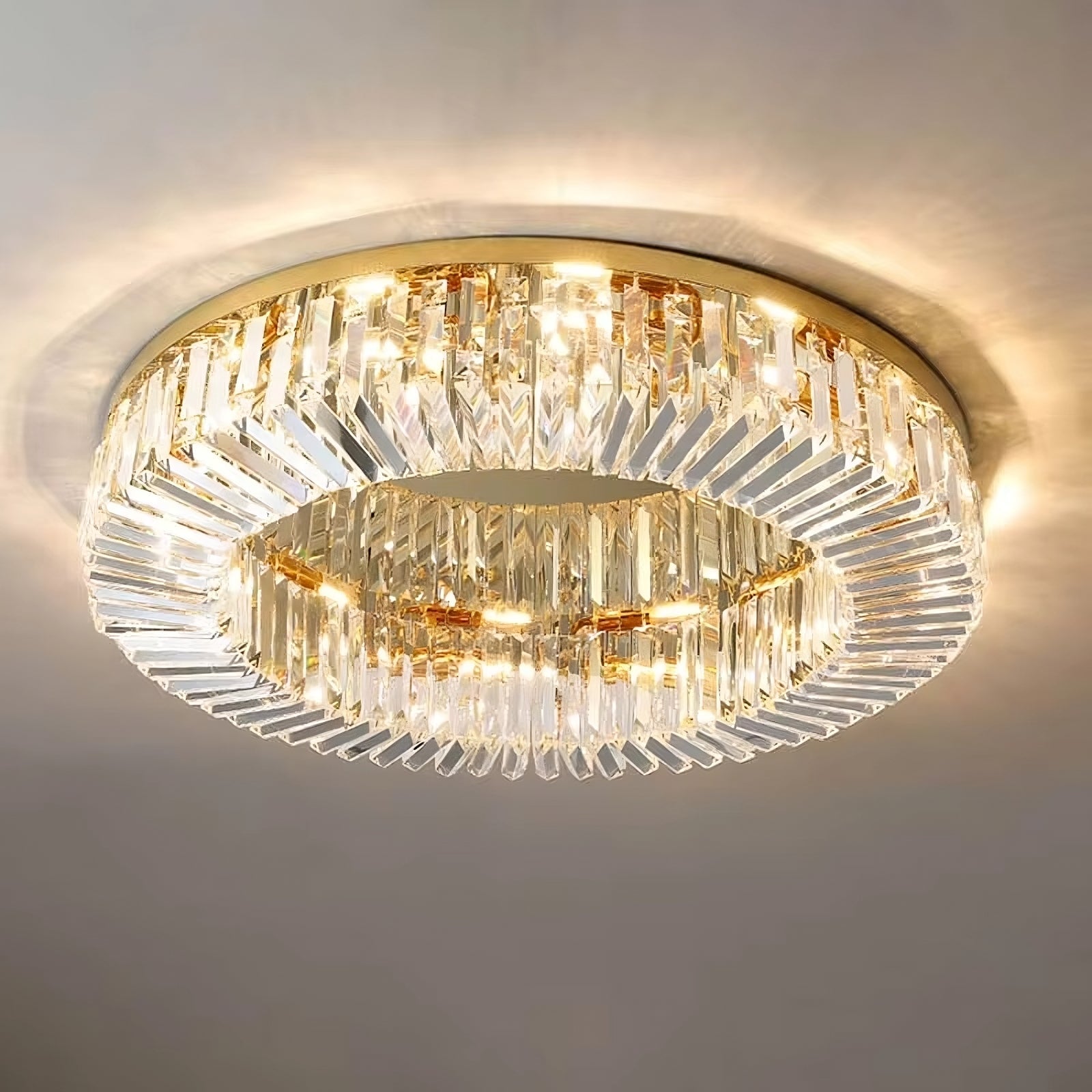 Gio Slim Crystal Flush Mount Chandelier Secondary image