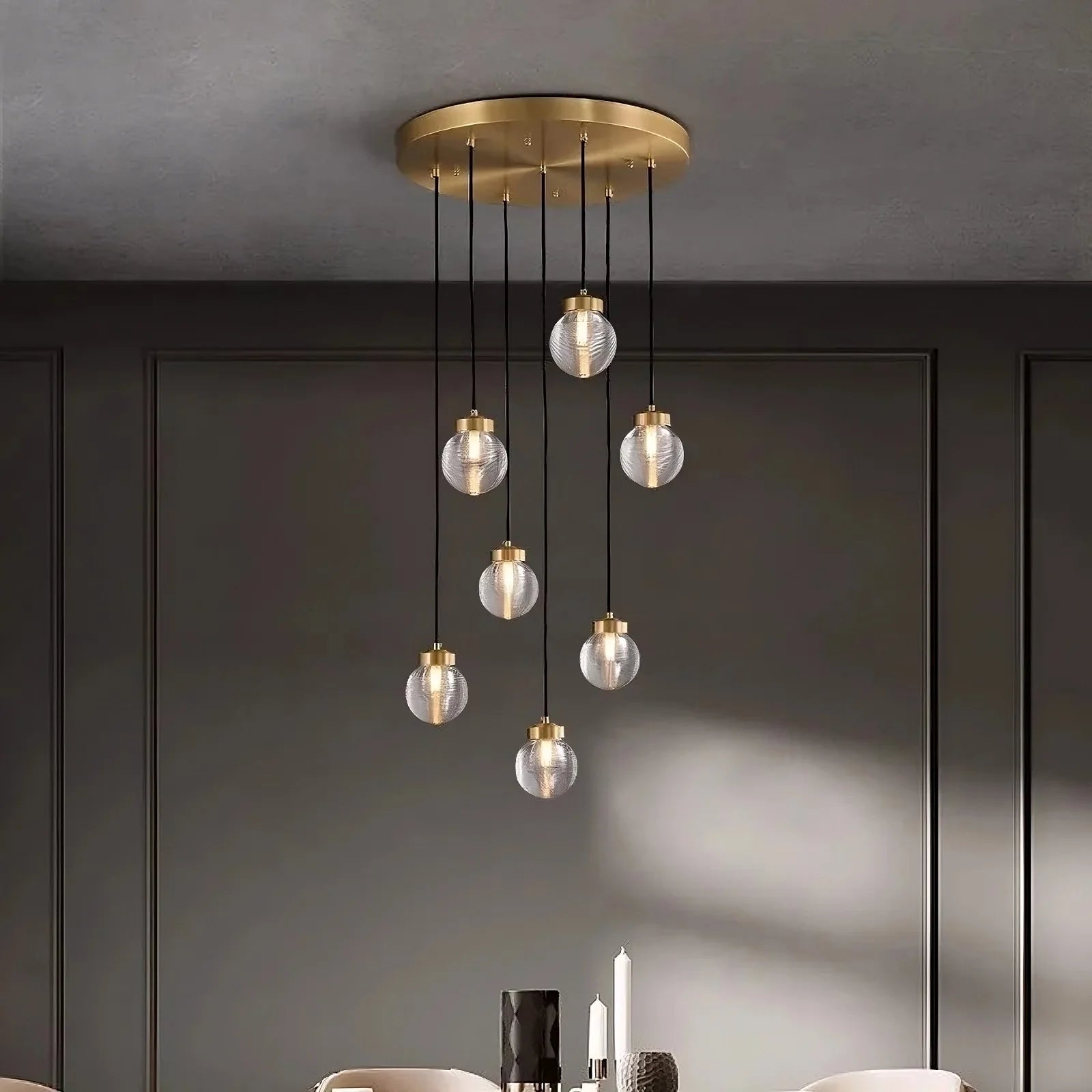 Bossen 7-Globe Chandelier Secondary image