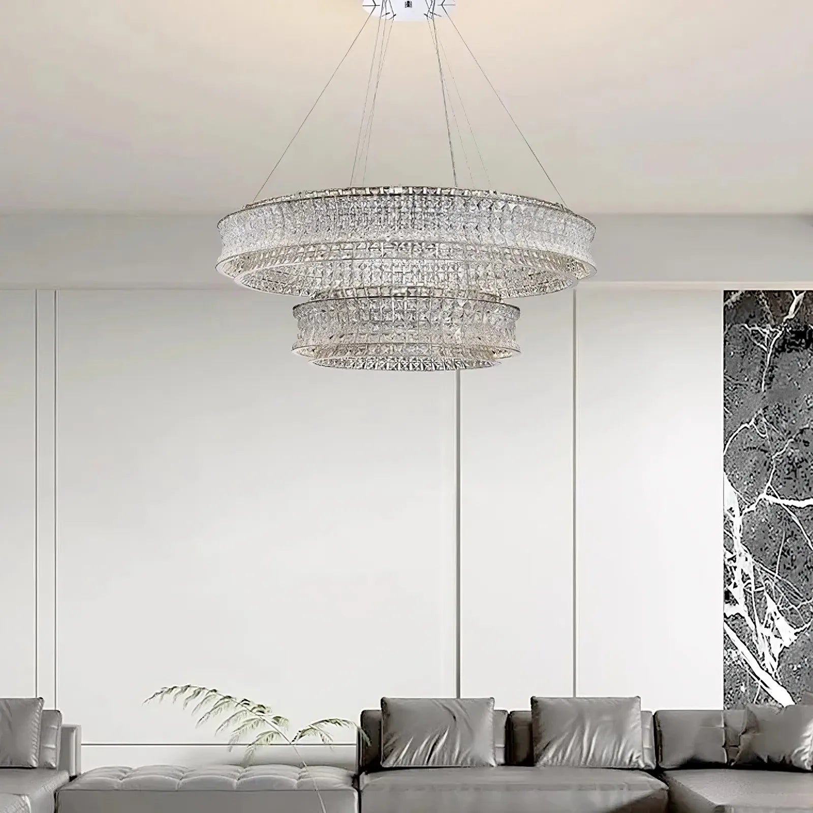 Bacci 39" Modern Crystal Chandelier Secondary image