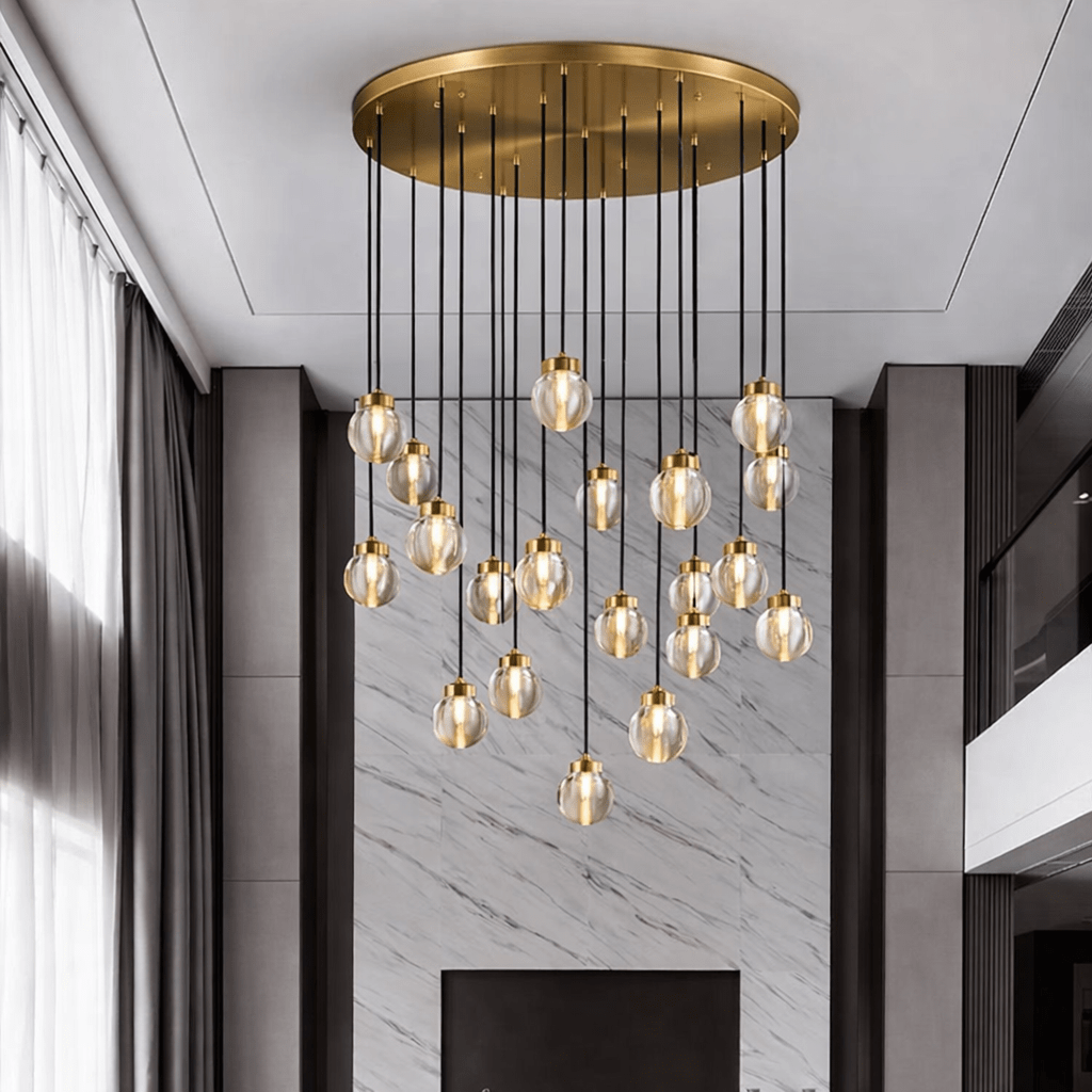 Bossen 19-globe modern chandelier full fixture view Main image