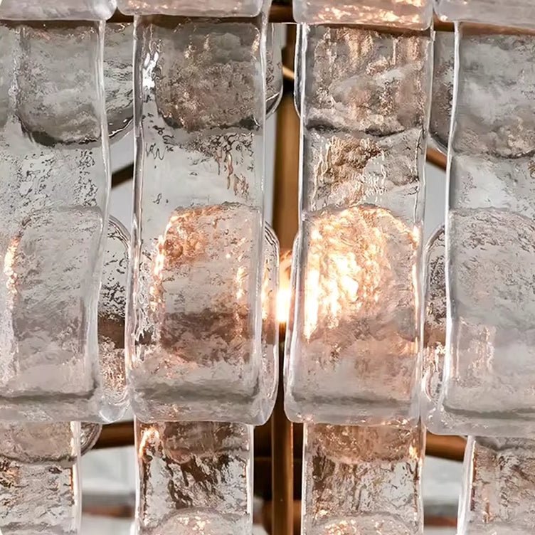 Riviera clear glass dining chandelier full oval view