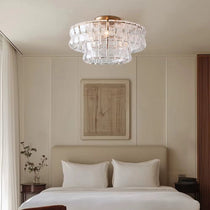 Riviera 20-inch flush mount chandelier full view