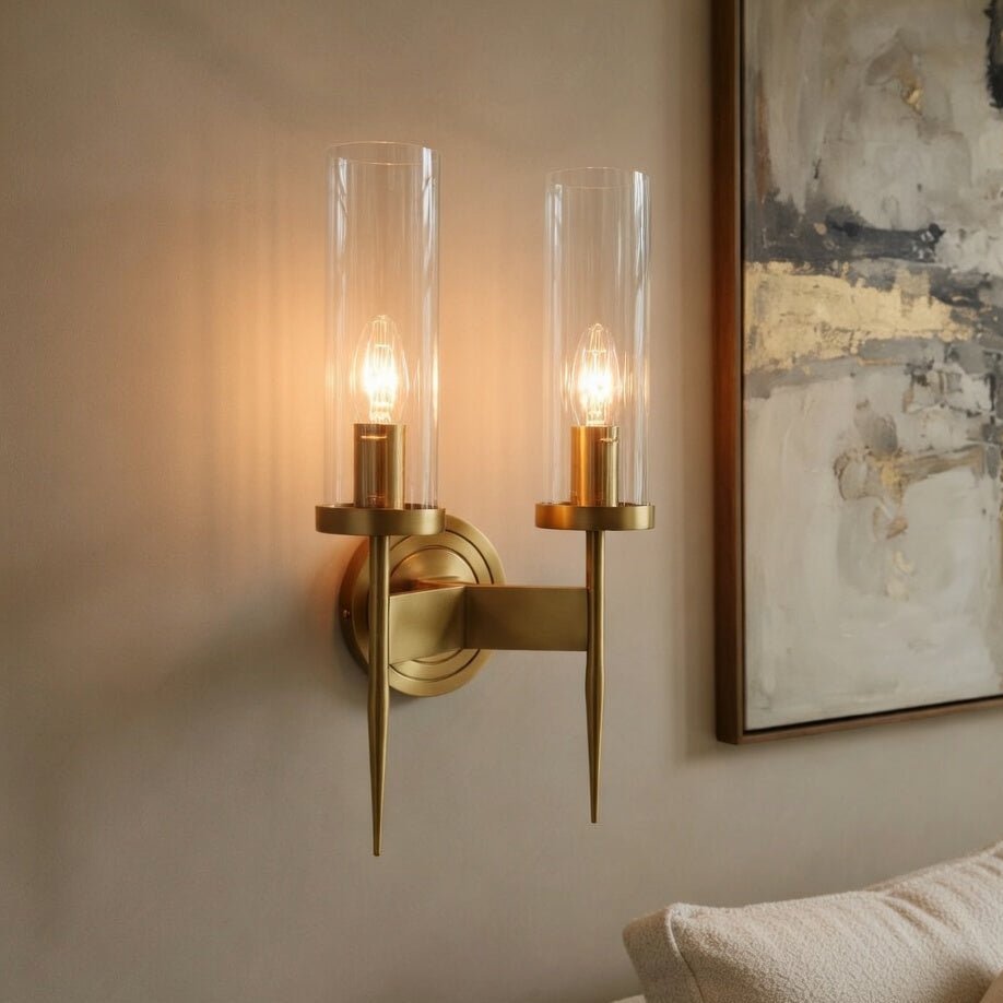 Palermo Brass & Glass Wall Sconce Secondary image