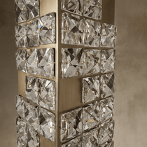 Aurelia crystal tower floor lamp side profile