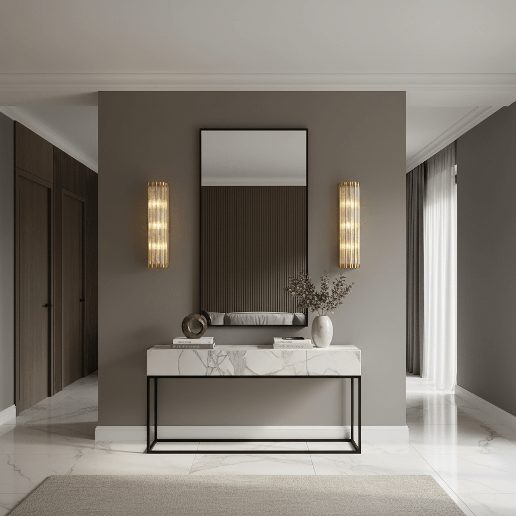 Aurum Modern Copper Glass Wall Sconce Secondary image