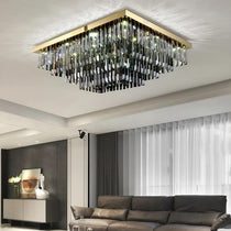 buyGio Smoke Grey Crystal Chandelier - Morsale