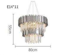 buyGio 2-Tier Chrome Crystal Chandelier - Morsale