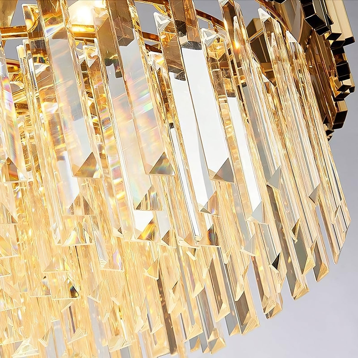 buyGio 31" Gold Crystal Chandelier - Morsale