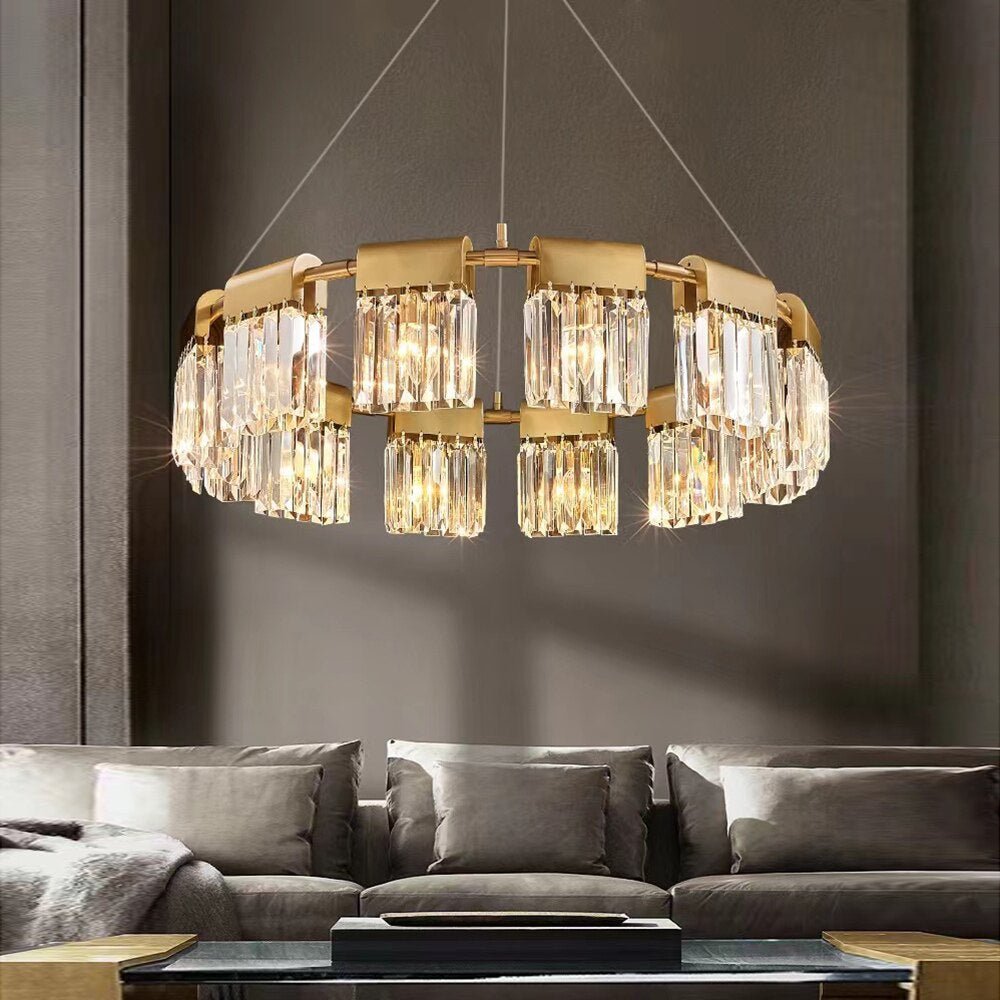 buyGio 32" Modern Crystal Chandelier - Morsale Main image
