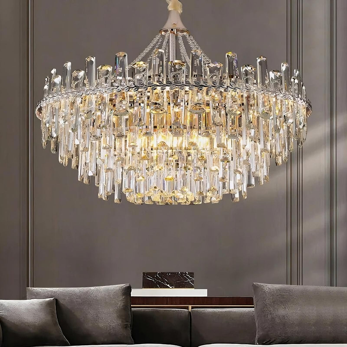 buyGio Modern Round Crystal Chandelier - Morsale Main image