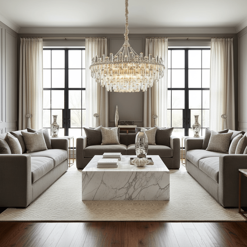 Gio Modern Round Crystal Chandelier Secondary image