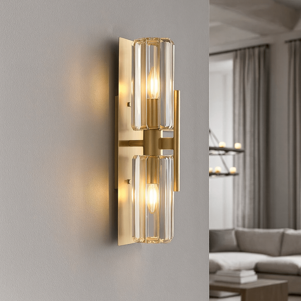 Gio Brass Crystal Wall Sconce Secondary image