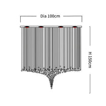 Piovere multi pendant chandelier close-up