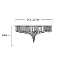 Piovere multi pendant chandelier side profile