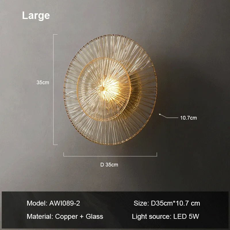 Clara wall sconce dimensions, 13.7 inch diameter