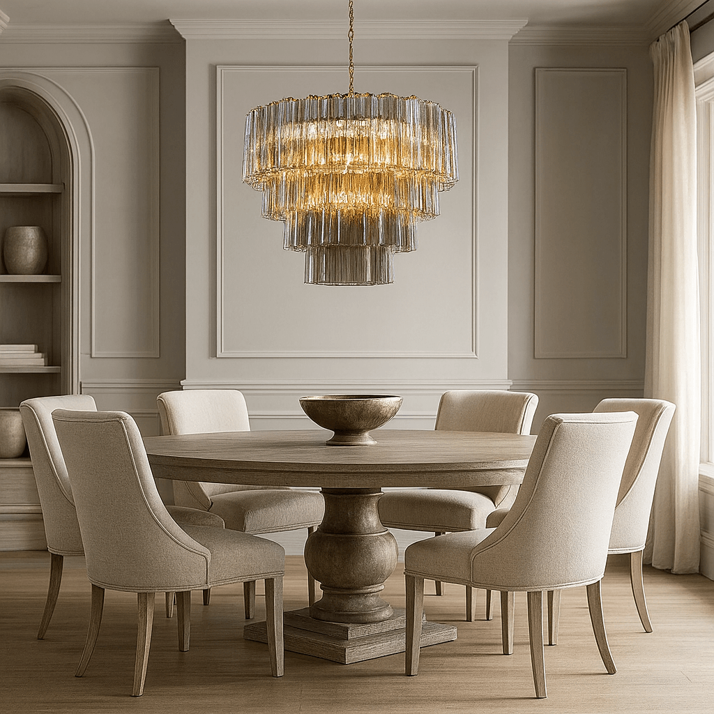 Burney 29-inch modern chandelier full fixture view Main image