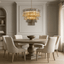 Burney 29-inch modern chandelier full fixture view