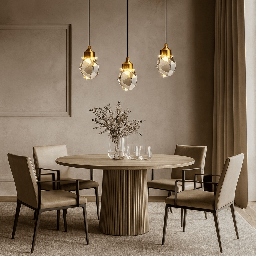 Valenza grand crystal pendant light full view Main image