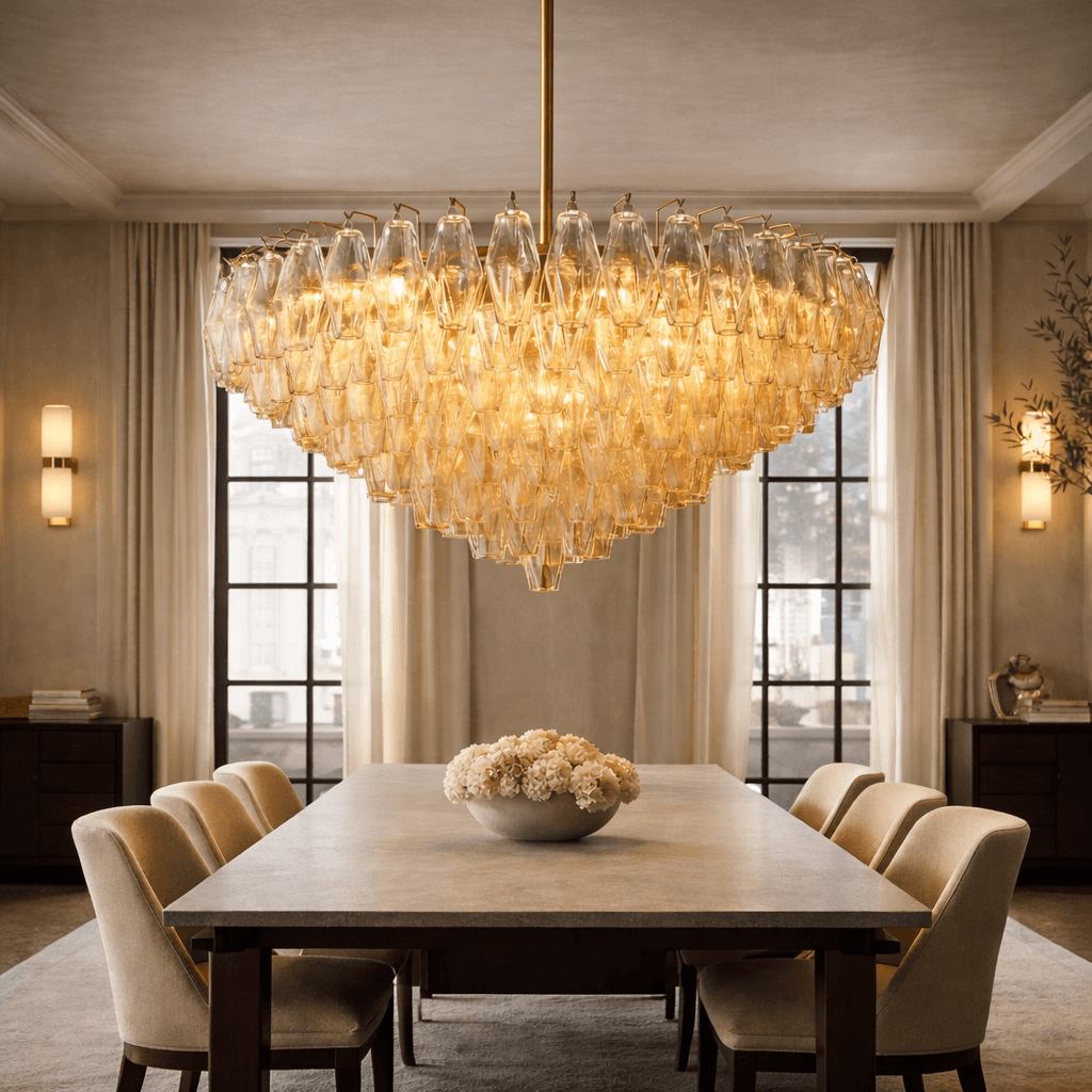 Burnley Glass Chandelier Secondary image