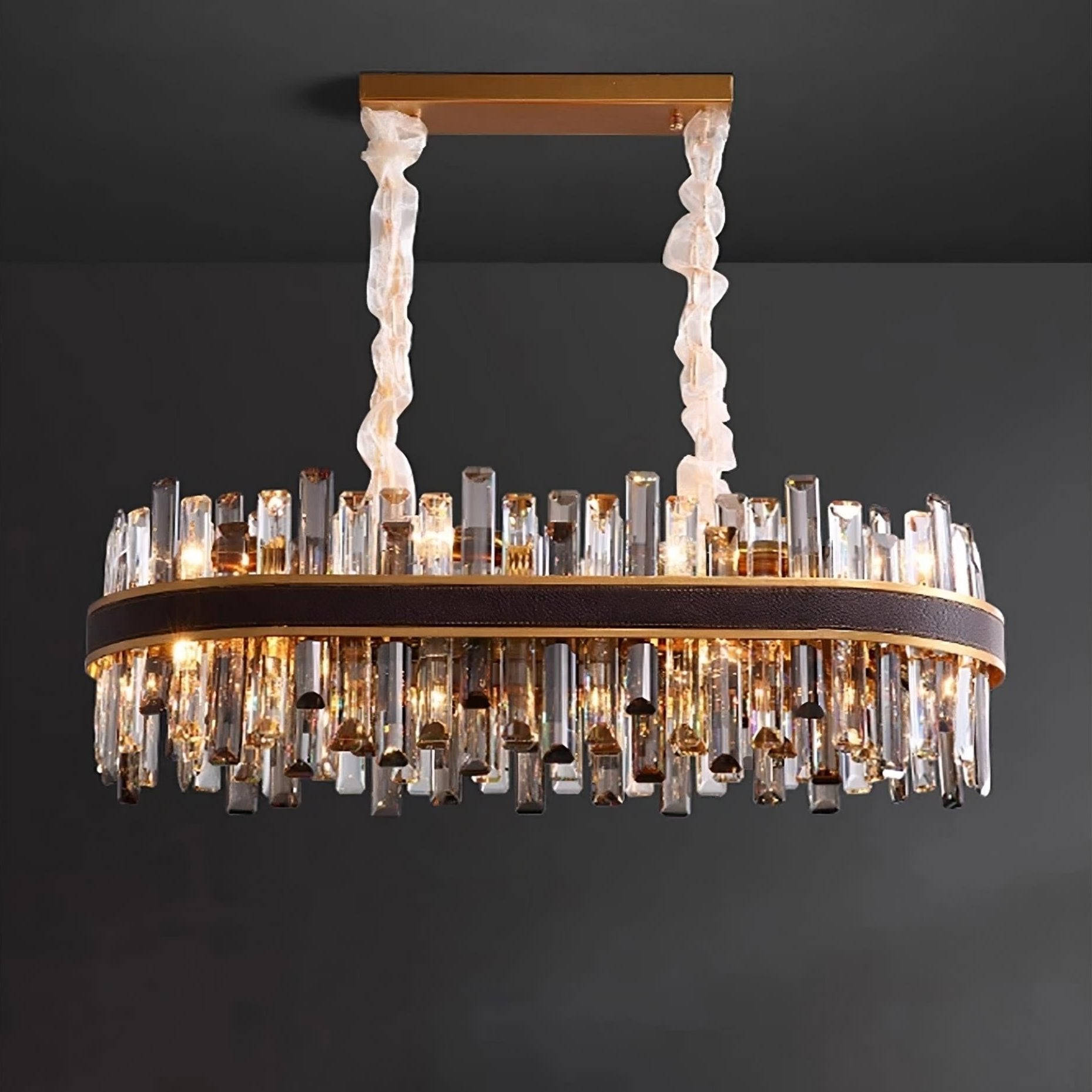 Calvi Crystal Dining Room Chandelier Secondary image