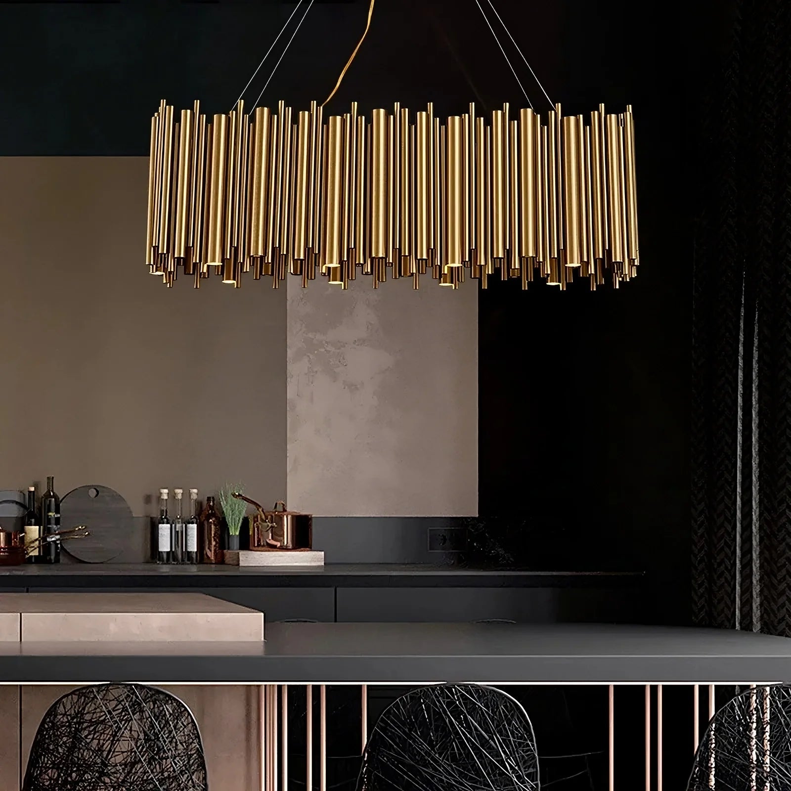 Vigo Dining Room Chandelier, Gold Secondary image
