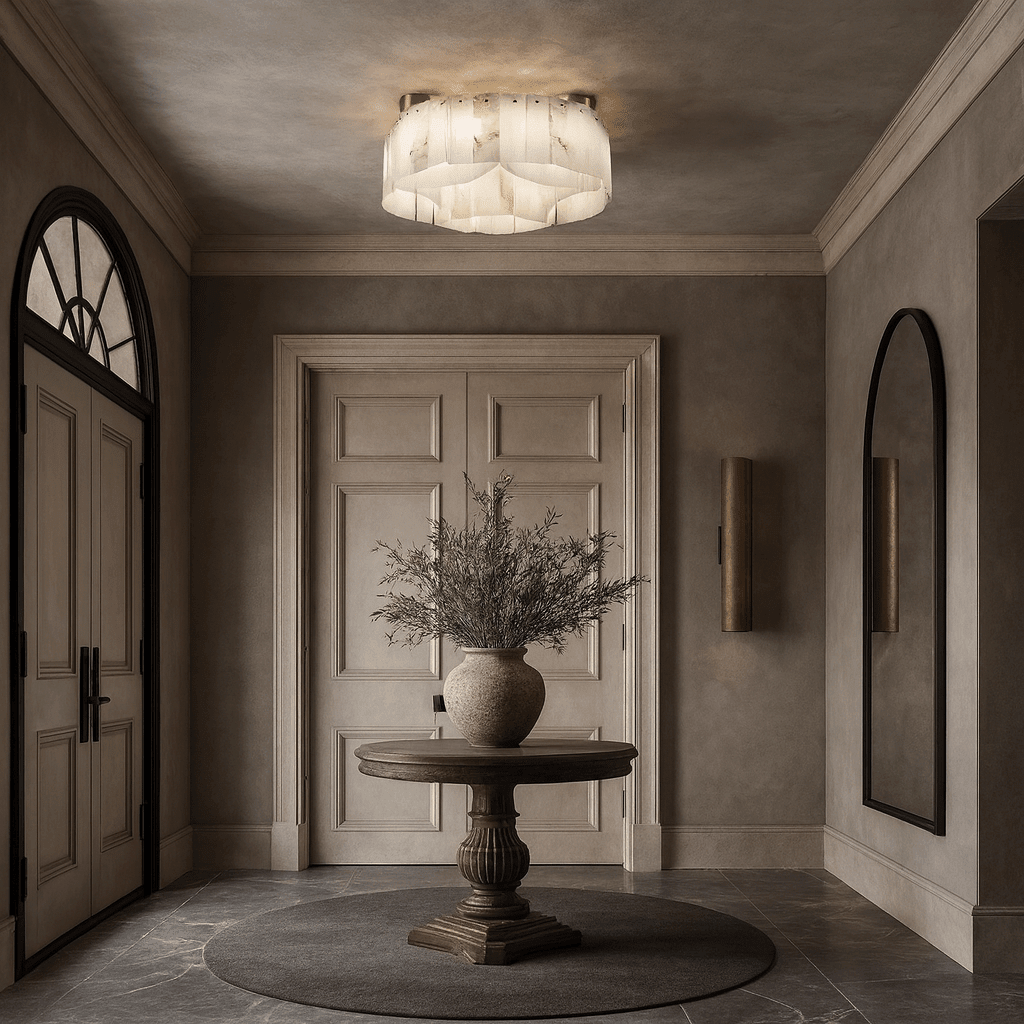 Oakley Layered Marble Flush Mount Chandelier Secondary image