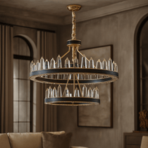 buyBrenton Crystal Farmhouse Chandelier - Morsale