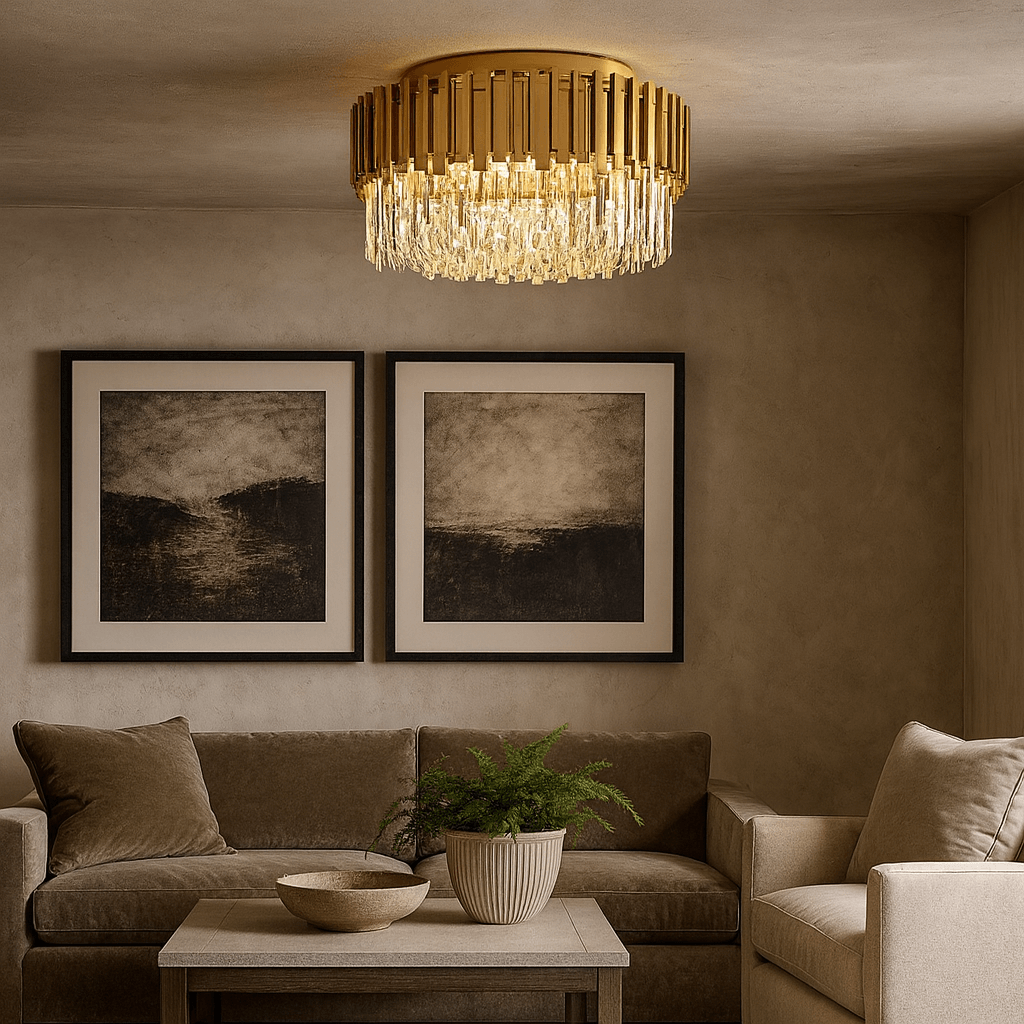 Gio Crystal Flush Mount Chandelier Secondary image