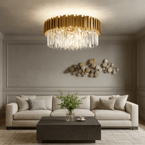buyGio Crystal Flush Mount Chandelier - Morsale