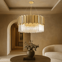 buyGio Gold & Chrome Crystal Chandelier - Morsale