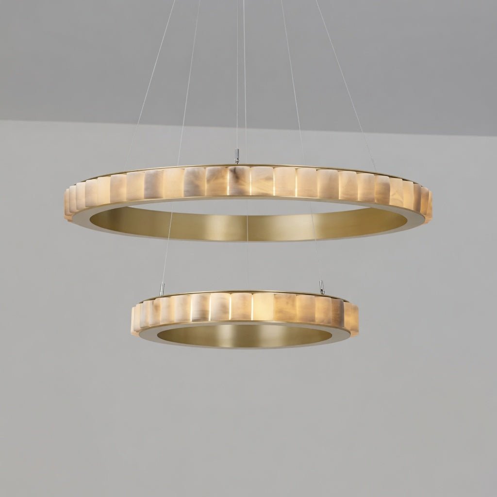 buyHampton 2-Tier Marble Ring Chandelier - Morsale