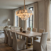 buyNorham Modern Marble Tiered Slice Chandelier - Morsale