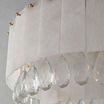 buyStuart Modern Marble & Crystal Dining Room Chandelier - Morsale