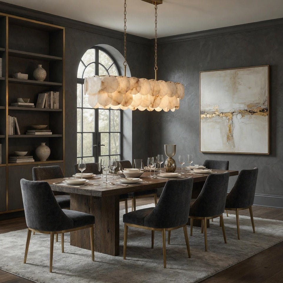 Bordwell Marble Dining Room Chandelier 47" Secondary image