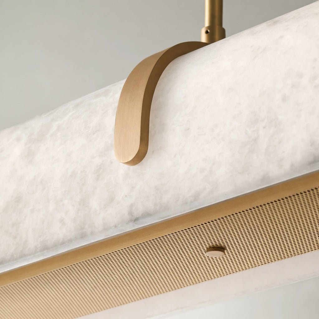 Windsor marble linear chandelier side profile