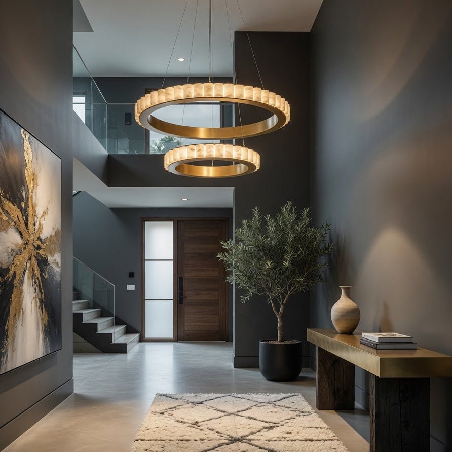 buyHampton 2-Tier Marble Ring Chandelier - Morsale