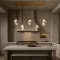 Bossen suspension chandelier illuminated