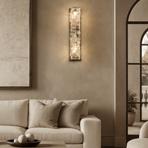 Bacci brass and crystal wall sconce full view