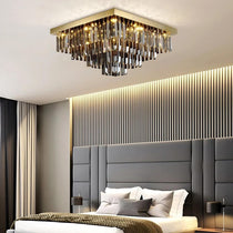 buyGio Smoke Grey Crystal Chandelier - Morsale