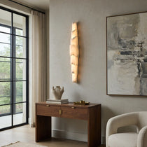Stanton marble wall light fixture full view