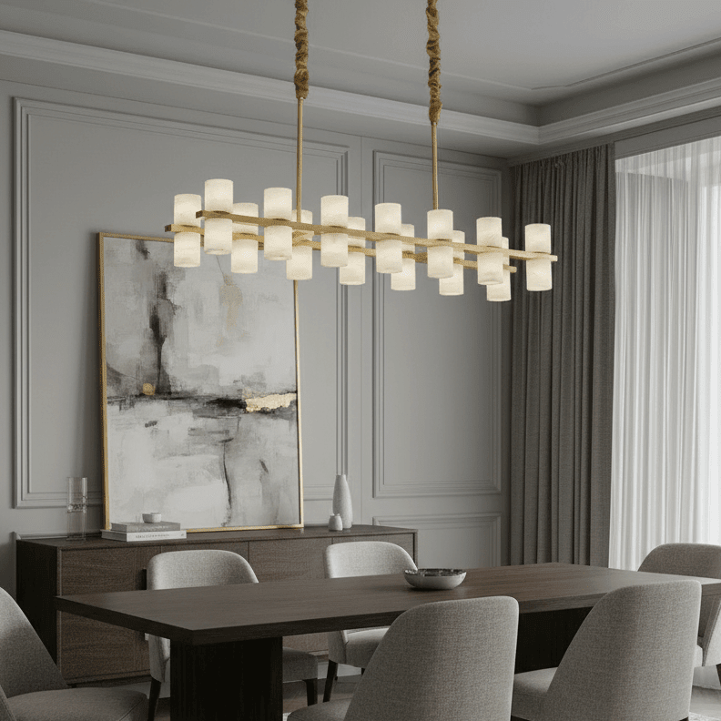 Lunara Linear Marble Chandelier Secondary image