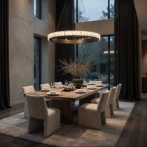 Hampton marble chandelier side profile