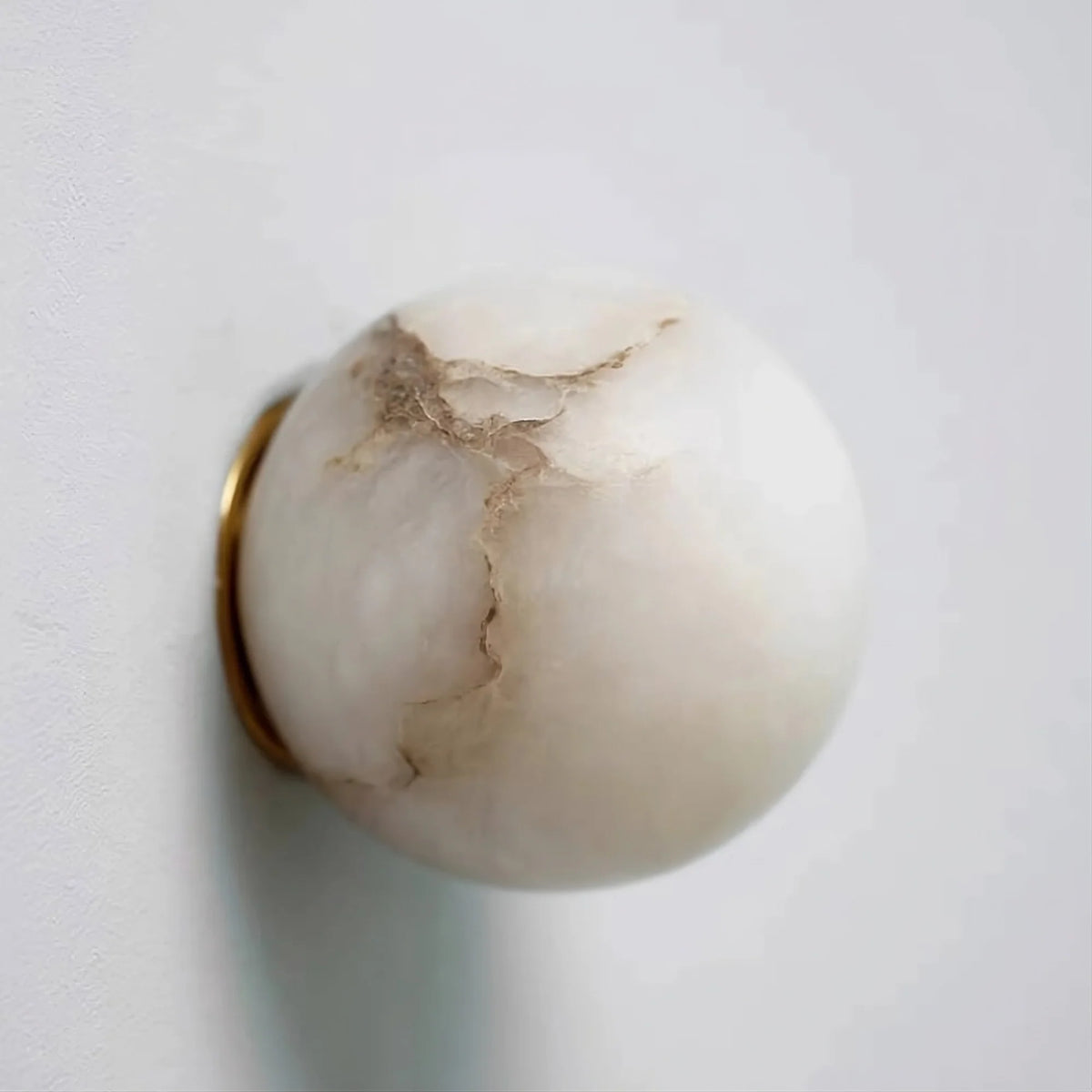 Moonshade marble ball sconce side profile