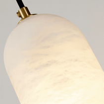 Lucera marble and brass sconce side profile