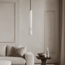 Moonshade marble LED pendant full vertical view